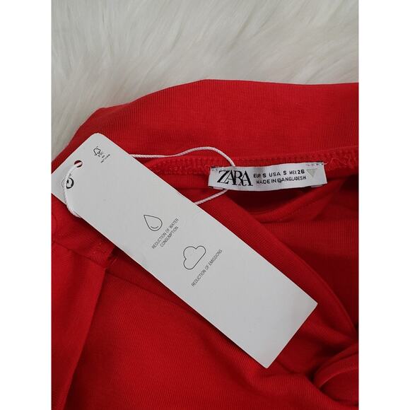 NEW‎ Zara poppy red strapless sweetheart knotted keyhole detail bodysuit SMALL - Picture 8 of 10